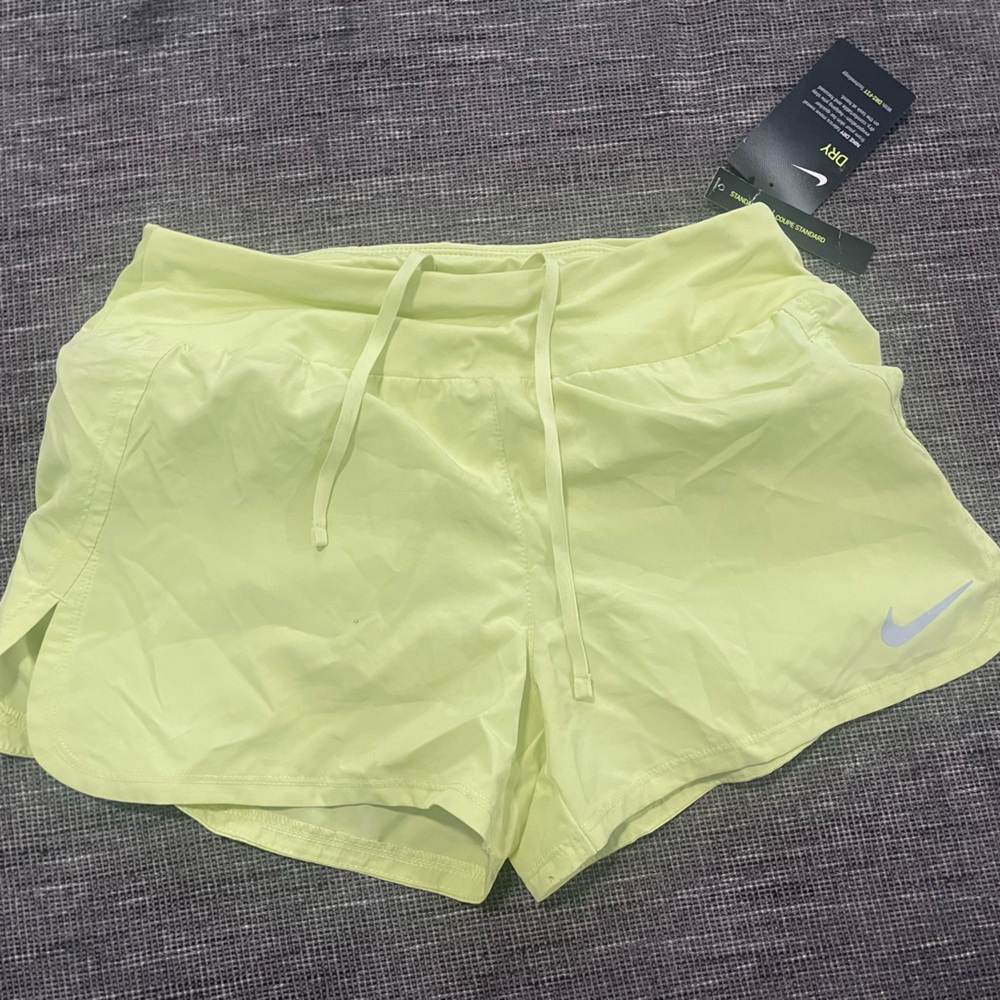 Nike neon yellow shorts